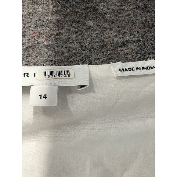 Rhode Women's Greer White Short Puff Sleeve Cutout Midi Dress Size 14 - Picture 5 of 6